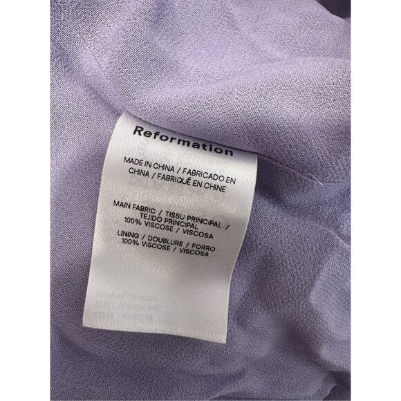 Reformation Scoop Neck Ruffled Tripoli Maxi Dress Aura Size 2 $348 - Picture 10 of 13